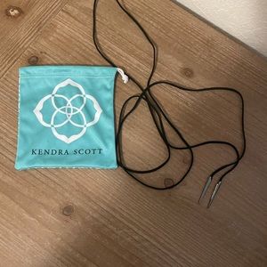 Black Leather Kendra Scott Necklace